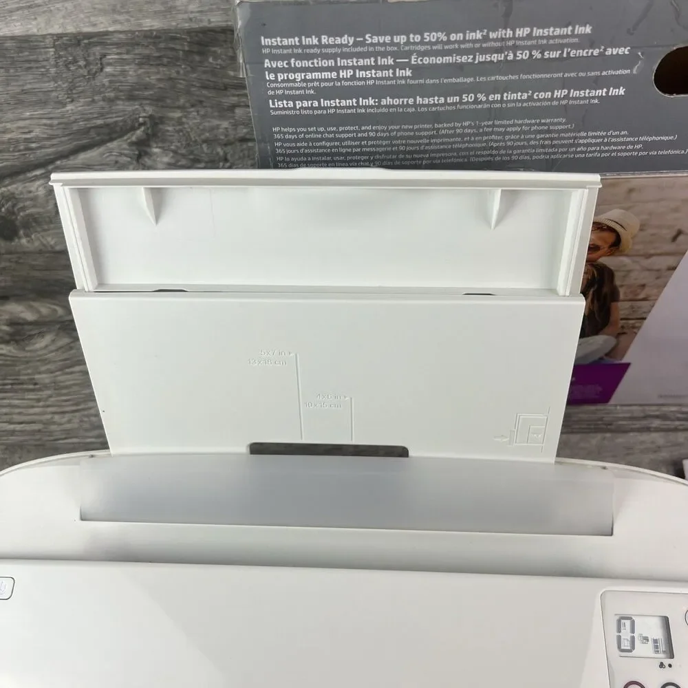 HP DeskJet 3755 Wireless All-in-One Inkjet Printer White New Open Box